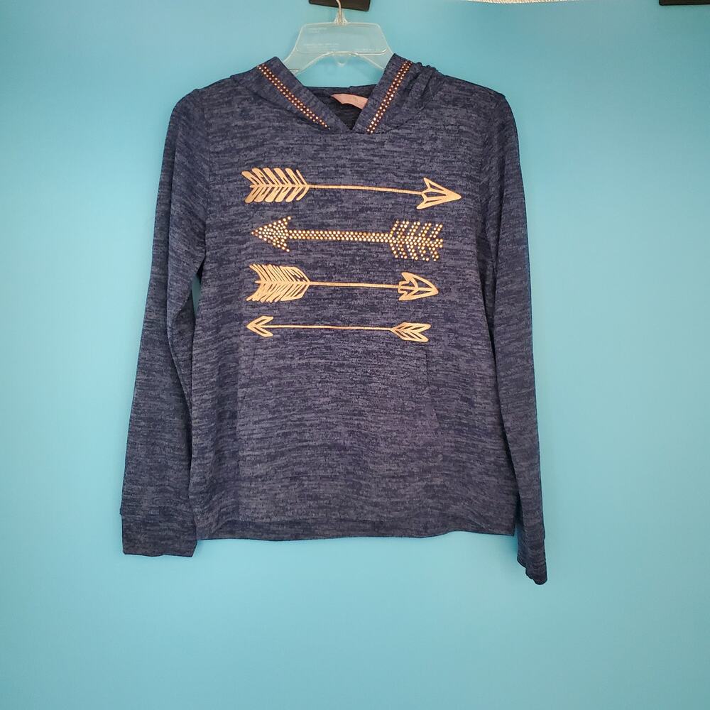 SJS Hoodie Size Small Blue Long Sleeve Arrows